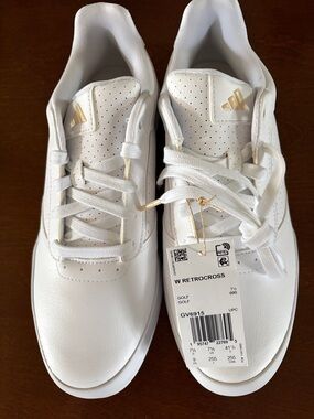 adidas White Sneakers with Gum Outsoles